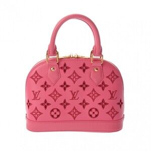 Louis Vuitton Alma Broderie Anglaise Rose Pink Leather Handbag